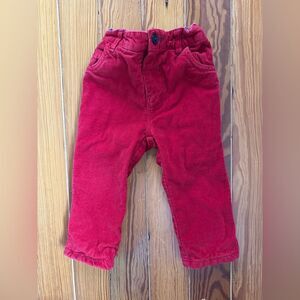 Baby Boden Red Corduroy Pants